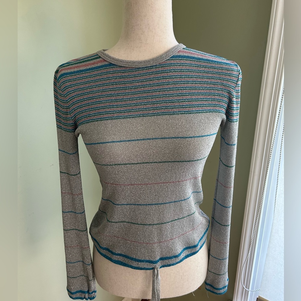 Vintage (70s) Organically Grown by Arpeja lurex sweater. S/M Nice vintage shape